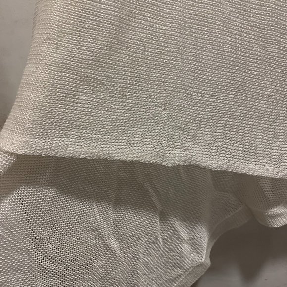 Sara Campbell~ White Knit Poncho - Picture 8 of 13